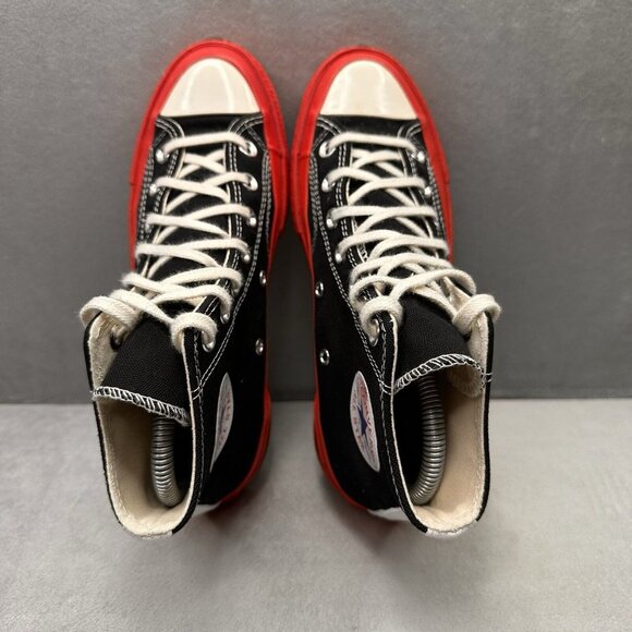 Converse Black and Red High-Top Sneakers - Picture 6 of 8